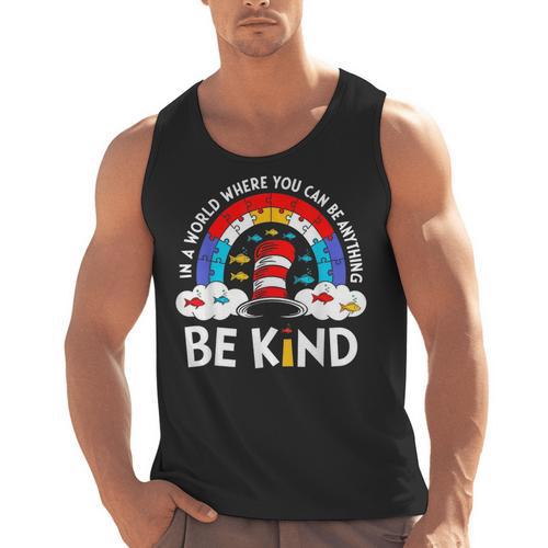 Autism Awareness For Teacher Why Fit In Doctor Cat Hat Cool Men Tank Top - teacherstshirts.com CA
