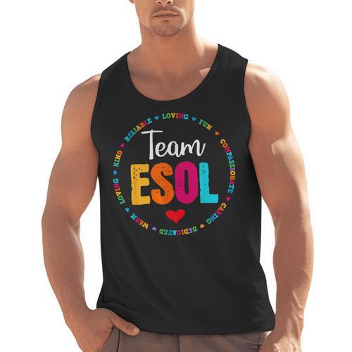 Back To School Teachers Crew Students Team ESOL Teacher Men Tank Top - teacherstshirts.com AU