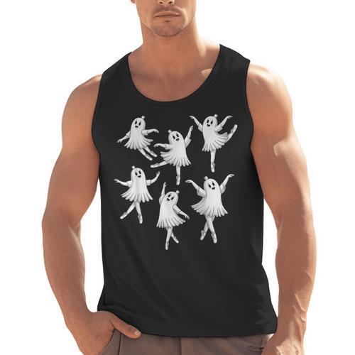 Ballet Ghost Dancer Spooky Dance Teacher Halloween Costume Men Tank Top - teacherstshirts.com
