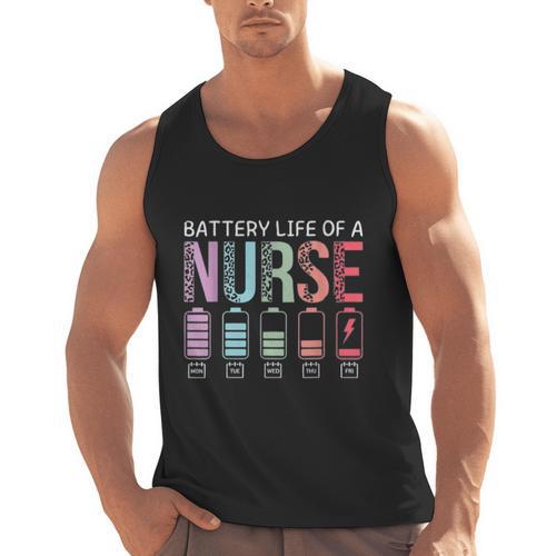 Battery Life Of A Nurse School Teacher Appreciation Men Tank Top - teacherstshirts.com DE