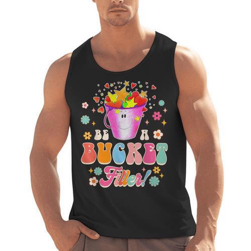 Be A Bucket Filler Teacher Teaching Groovy Back To School For Men Women Men Tank Top - teacherstshirts.com AU