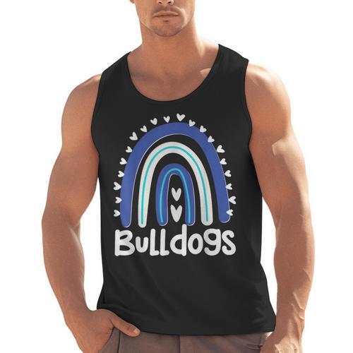 Bulldogs School Mascot Rainbow Teacher Lover Men Tank Top - teacherstshirts.com DE