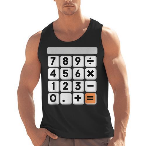 Calculator Easy Halloween Costume For Math Teacher Men Tank Top - teacherstshirts.com CA