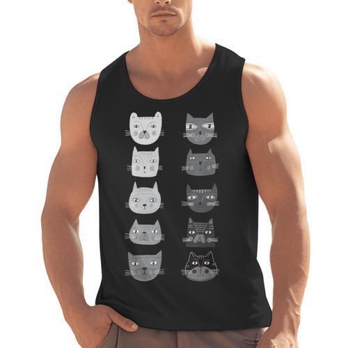 Cat Themed Artist Value Scale Educational Art Teacher Men Tank Top - teacherstshirts.com AU