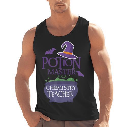 Chemistry Teacher Halloween Shirt School POTION MASTER Men Tank Top - teacherstshirts.com AU