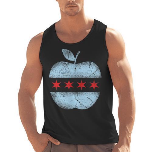 Chicago Flag Teacher School Cute Men Tank Top - teacherstshirts.com