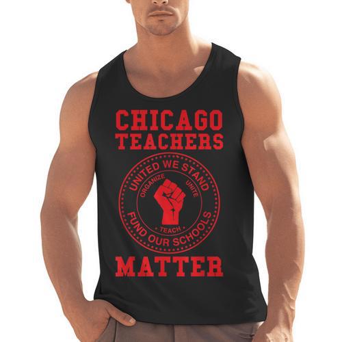 Chicago Teachers Matter Support Union Education Red For Ed Men Tank Top - teacherstshirts.com AU