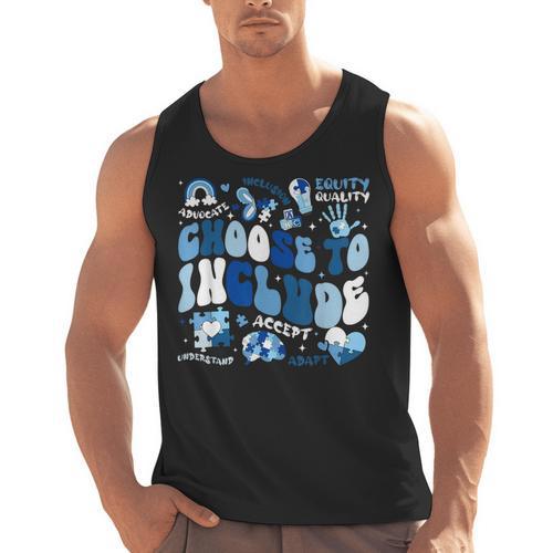 Choose To Include Inclusion Matters Autism Awareness Teacher Men Tank Top - teacherstshirts.com