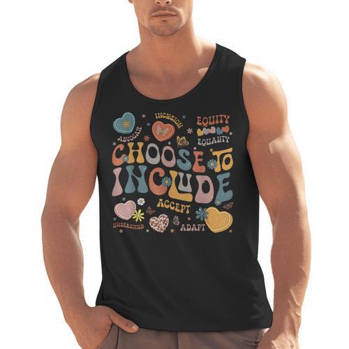 Choose To Include Inclusion Matters Autism Awareness Teacher Men Women Girls Kids Men Tank Top - teacherstshirts.com