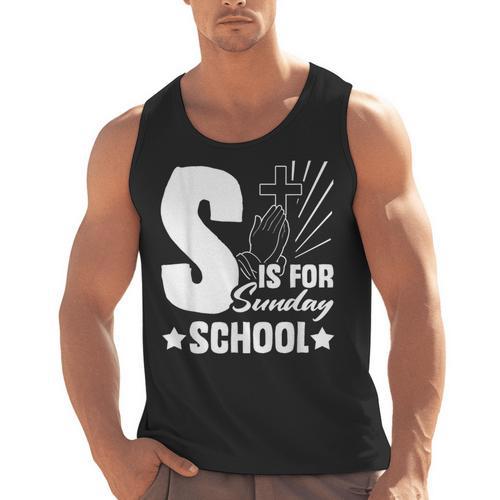 Christian Teacher S Is For Sunday School Essentials Men Tank Top - teacherstshirts.com AU