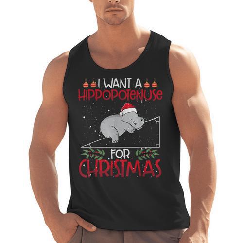 Christmas Math Teacher Hypotenuse Math Hippotenuse Men Women Men Tank Top - teacherstshirts.com