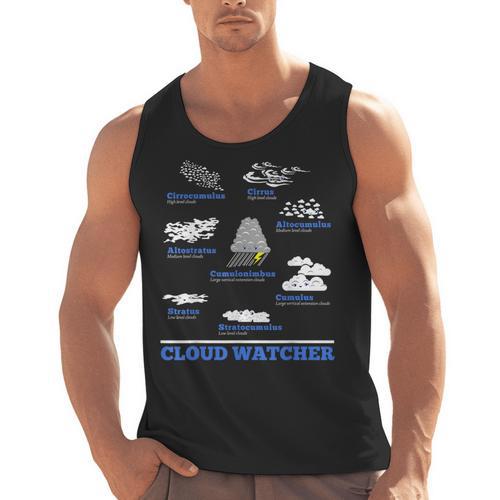 Cloud Watcher Cloud Types Science Student Teacher Cute Faces Men Tank Top - teacherstshirts.com UK