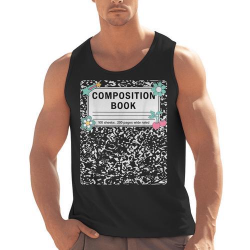 Composition Book Notebook Teachers Matching Group Halloween Men Tank Top - teacherstshirts.com