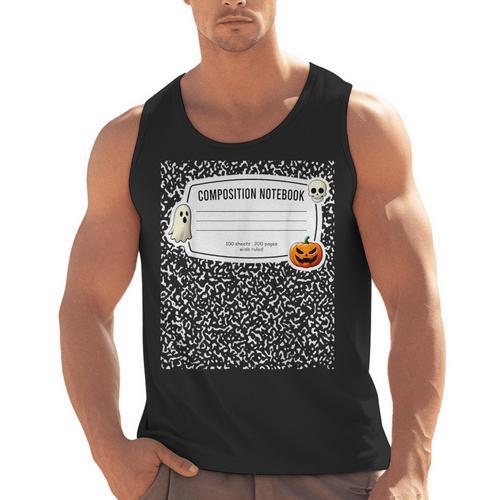 Composition Notebook Costume Adult Halloween For Teachers Men Tank Top - teacherstshirts.com DE
