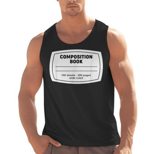 Composition Notebook Halloween Costume Teacher Student Men Tank Top - teacherstshirts.com