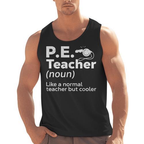 Cool PE Teacher Art For Men Women Physical Education Teacher Men Tank Top - teacherstshirts.com AU