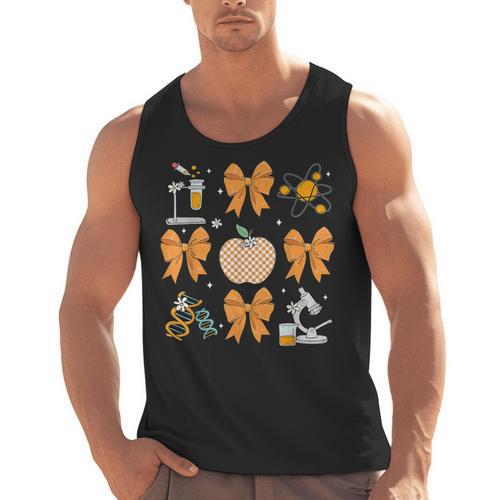 Coquette Bow Fall Science Teacher Stem Teacher Thanksgiving Men Tank Top - teacherstshirts.com UK