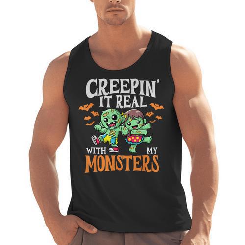 Creepin It Real Monster School Teacher Principal Halloween Men Tank Top - teacherstshirts.com CA