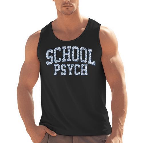Cute Wildflower School Psych Teacher School Psychologist Men Tank Top - teacherstshirts.com AU
