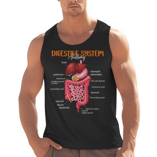 Digestive System Anatomy Anatomical Biology Teacher Men Tank Top - teacherstshirts.com UK