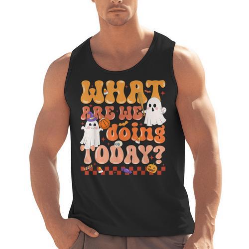 What Are We Doing Today Halloween PE Spooky Teacher Men Tank Top - teacherstshirts.com DE