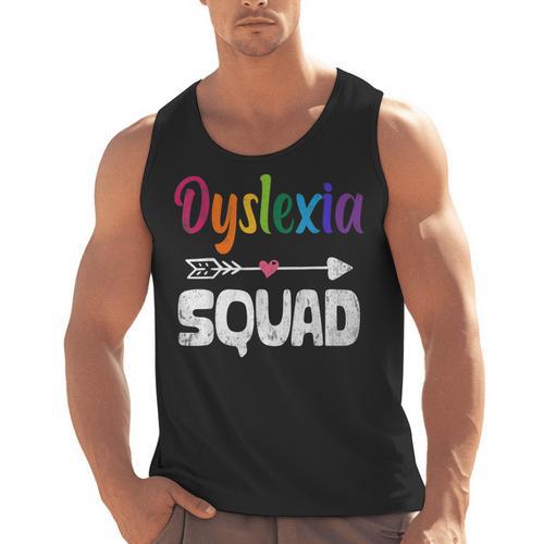 Dyslexia Awareness Month Dyslexia Teacher Therapist Men Tank Top - teacherstshirts.com UK