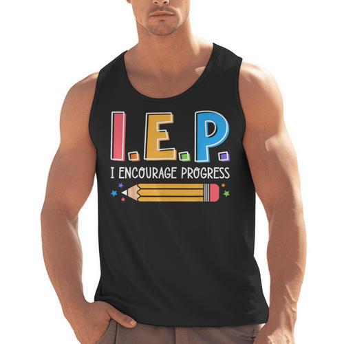 I E P I Encourage Progress Special Education Teacher Men Tank Top - teacherstshirts.com UK