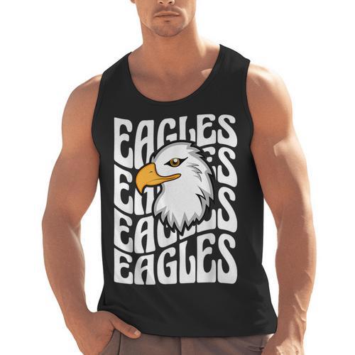 Eagles School Sports Fan Team Spirit Teacher Parent Student Men Tank Top - teacherstshirts.com AU