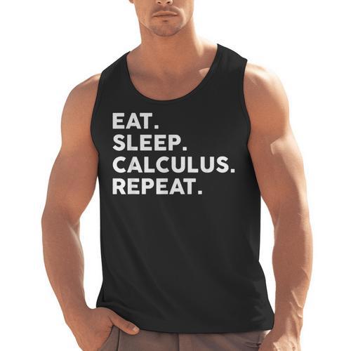 Eat Sleep Calculus Repeat Mathematics Math Teacher Men Tank Top - teacherstshirts.com DE