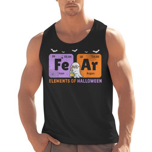 Elements Of Halloween Fear Periodically Chemistry Teacher Men Tank Top - teacherstshirts.com AU