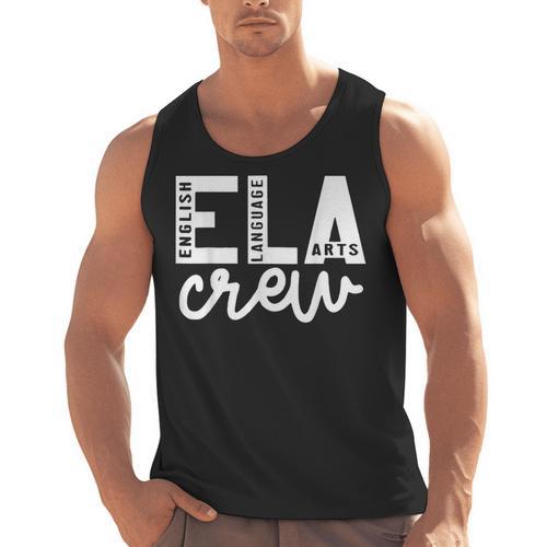 English Language Art Teacher Crew ELA Squad English Teacher Men Tank Top - teacherstshirts.com DE