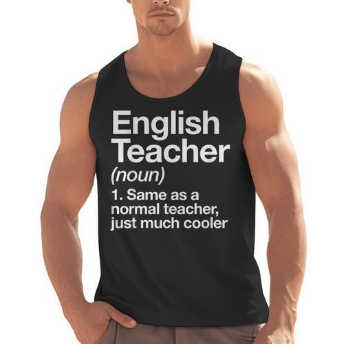 English Teacher Definition Back To School First Day Men Tank Top - teacherstshirts.com AU