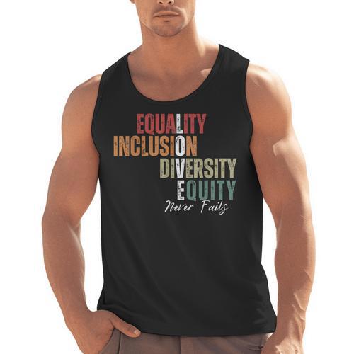 Equality Inclusion Diversity Equity Love Never Fails Teacher Men Tank Top - teacherstshirts.com AU
