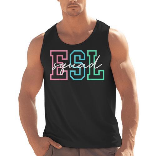 ESL Squad Teacher English As A Second Language Men Tank Top - teacherstshirts.com AU
