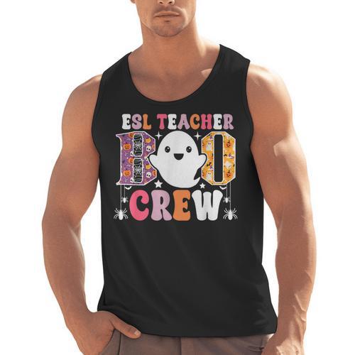 ESL Teacher Boo Crew Halloween Costume Men Tank Top - teacherstshirts.com AU