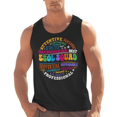 ESOL Squad Teachers And Students Team Back To School Men Tank Top - teacherstshirts.com UK