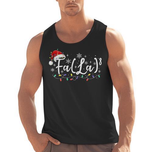 FA LA8 Christmas Santa Fa La Math Teacher Student Men Tank Top - teacherstshirts.com UK