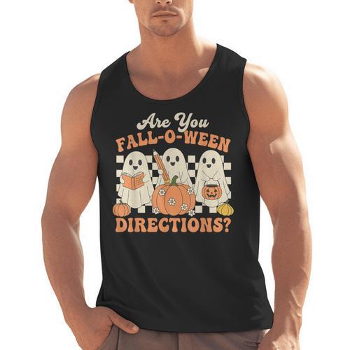 Are You Fall O Ween Directions Halloween Teacher Men Tank Top - teacherstshirts.com