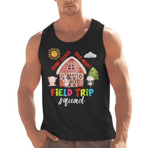 Farm Field Trip Squad Field Day 2025 Teachers Students Men Tank Top - teacherstshirts.com AU