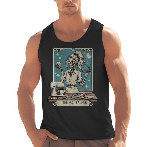 FCS Teacher Skeleton Halloween Family And Consumer Science Men Tank Top - teacherstshirts.com UK