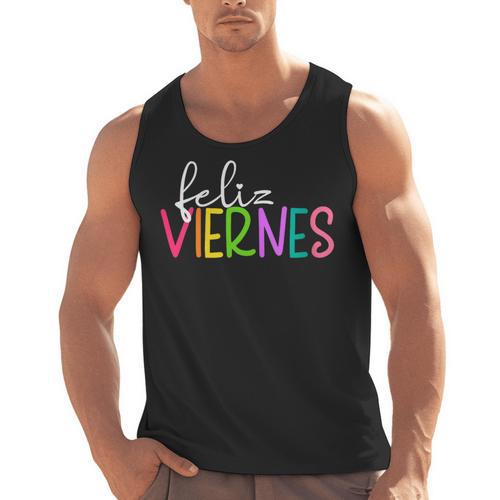 Feliz Viernes Happy Friday Spanish Teacher Friday Spanish Sp Men Tank Top - teacherstshirts.com AU
