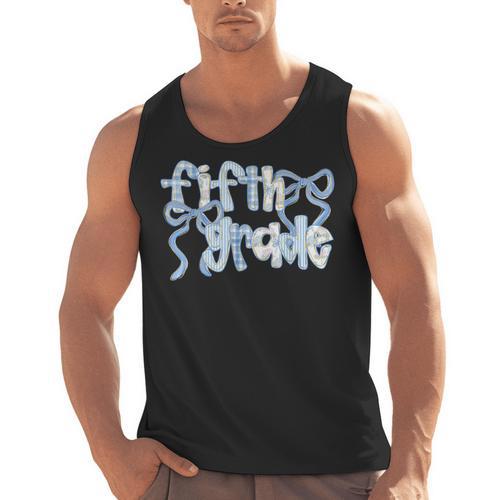 Fifth Grade Team Coquette Bow 5th Grade Teacher Girl Kid Men Tank Top - teacherstshirts.com DE
