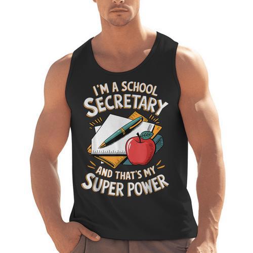 Front Office Teacher Admin Mother I'm A School Secretary Men Tank Top - teacherstshirts.com