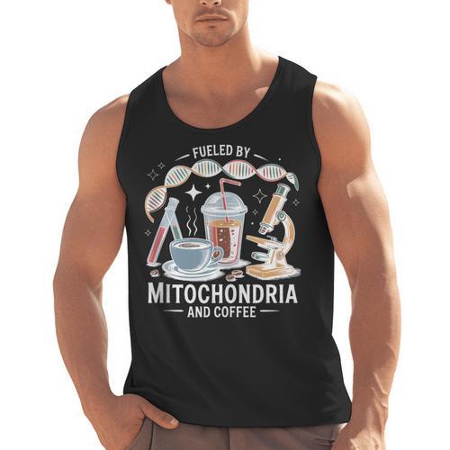 Fueled By Mitochondria Coffee Science Teacher Student Men Tank Top - teacherstshirts.com DE