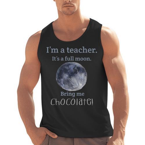 Full Moon Teacher Humor For Men Women Girls Kids Men Tank Top - teacherstshirts.com CA