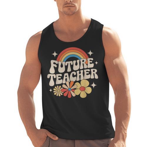 Future Teacher Kids Youth Girls Rainbow Pre-k Kindergarten Men Tank Top - teacherstshirts.com UK
