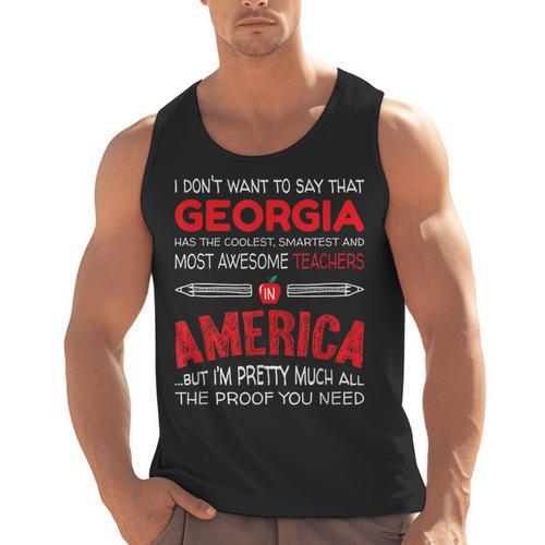 Georgia Teachers Classroom Tshirt Men Tank Top - teacherstshirts.com