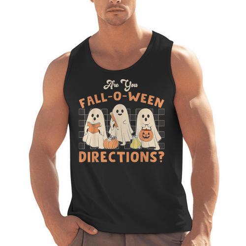 Ghost Are You Fall-O-Ween Directions Teacher Halloween Men Tank Top - teacherstshirts.com