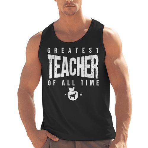 Greatest Teacher Of All Time Teachers Day 1 Teacher Goat Men Tank Top - teacherstshirts.com UK
