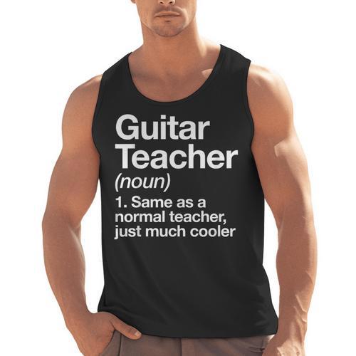 Guitar Teacher Definition Musician Music Men Women Girls Kids Men Tank Top - teacherstshirts.com UK
